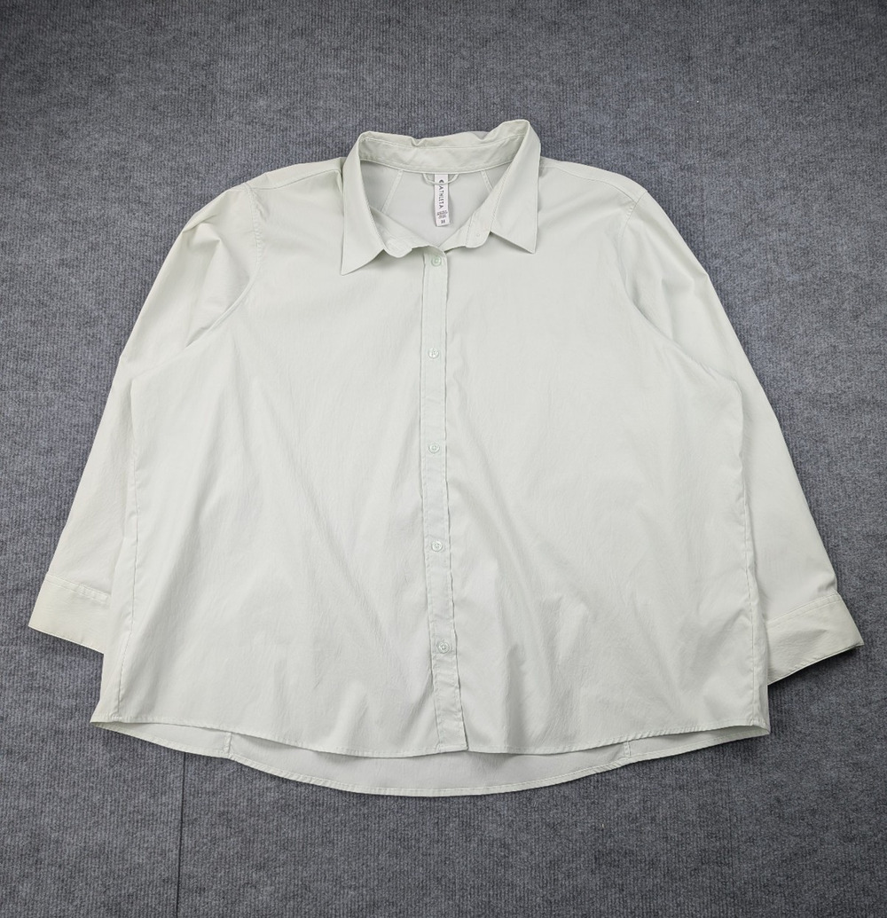 Athleta Button Up Shirt Womens 3X Relaxed Athleisure Layering Walk Gym Midday